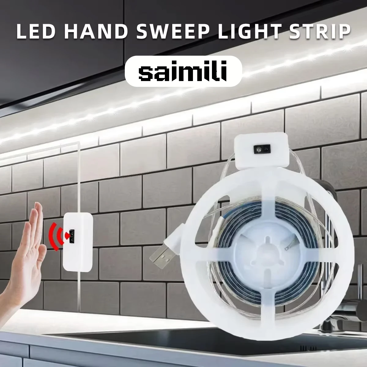 5V LED Light Strip Smart Dimmer Gesture Sensor Switch Control Easy to install Suitable For Living Room,Cupboard,Bedroom Lighting