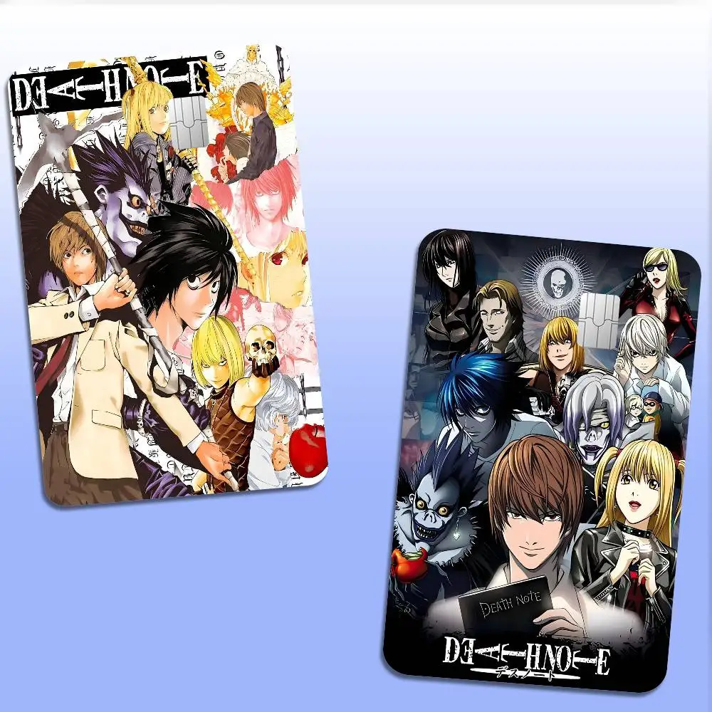 Japaese Anime DEATH NOTE Credit Card Skin Stickers No Adhesive Residue Water Proof for VISA Credit Card Subway Access Card