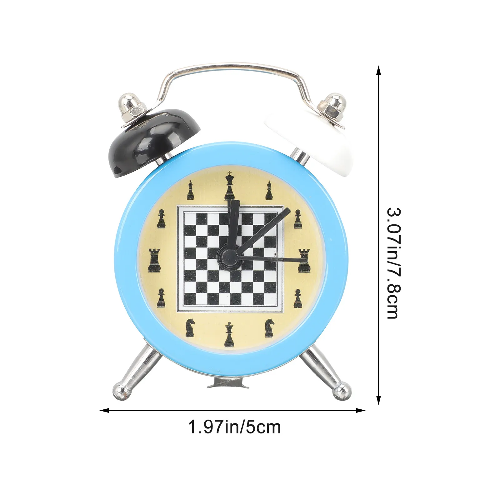 Battery Operated Mini Chess Clock Small Alarm Clock Compact Desktop Timer Perfect for Bedroom Desk Table Decor Home Use
