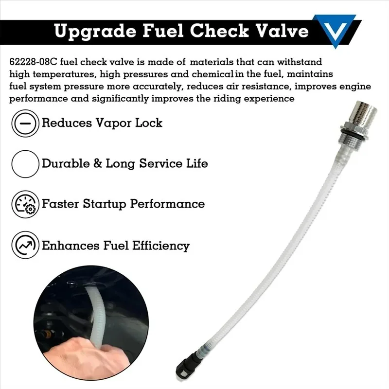 AYV For Fuel Check Valve 62228-08C For -Davidson CVO Road Glide Electra  Road King Street 2008-2021 EFI