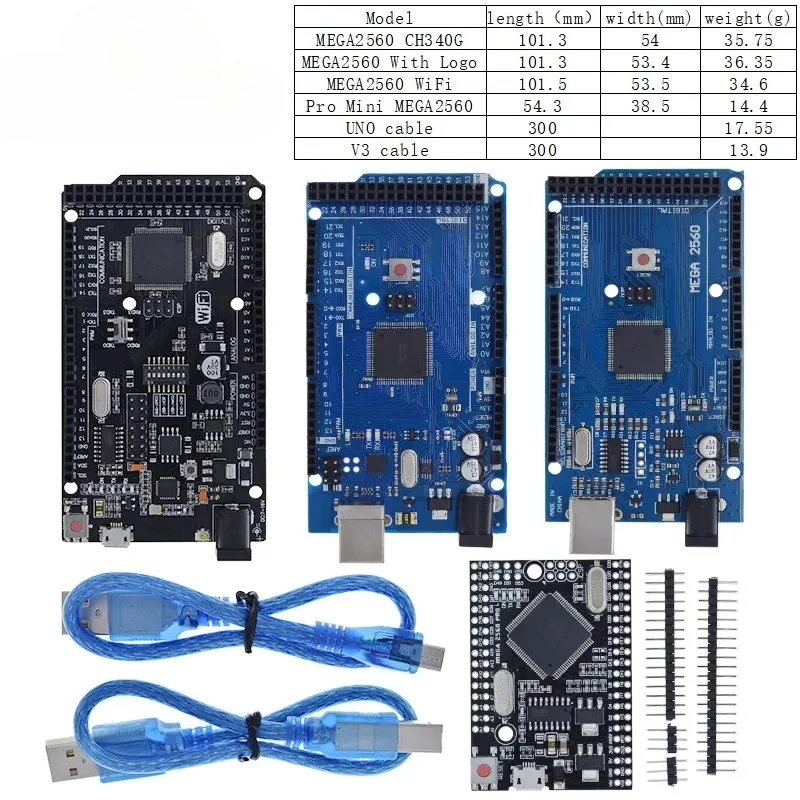 Mega2560 ATMEGA16U2 / Pro Mini MEGA 2560 Mega+WiFi R3 ATmega2560 CH340G For Arduino UNO R3 Development Board WeMos ESP8266