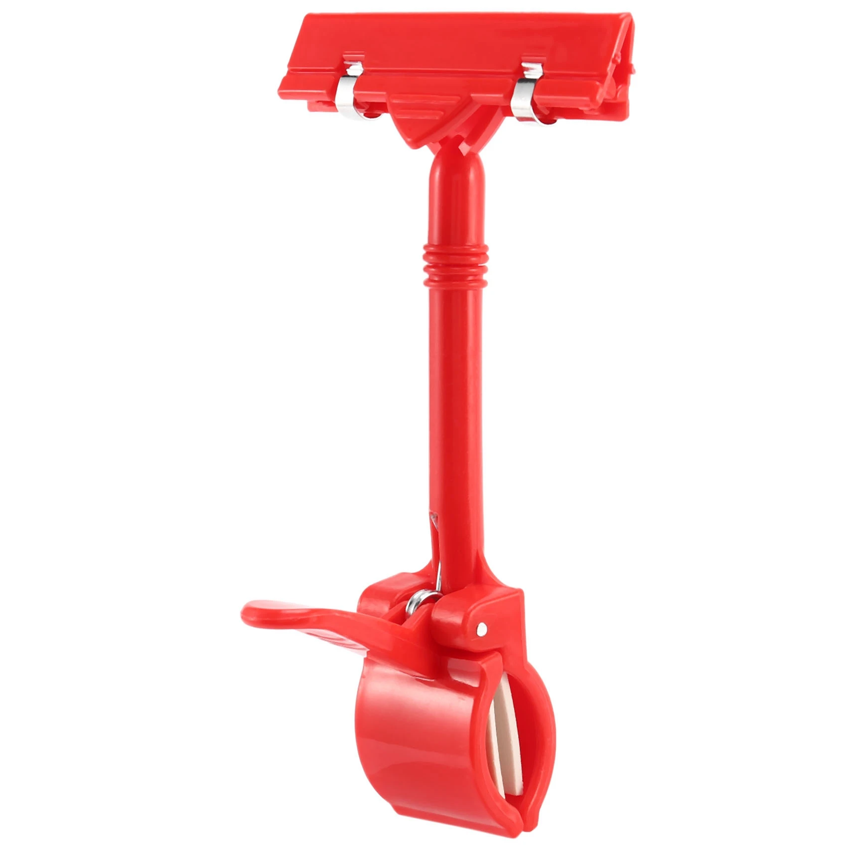 Merchandise Retail Sign Card Price Tag Pop Display Holder Clip Clamp Red