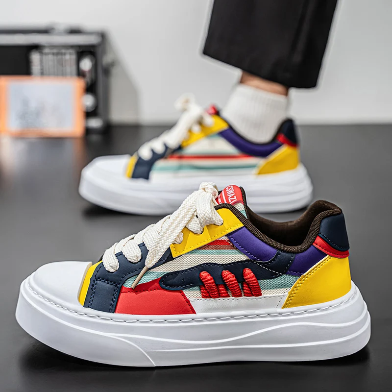 أحذية رجالية جديدة لعام 2025، أحذية رياضية، أحذية تزلج، أحذية كاجوال نعل ناعم غير قابل للانزلاق نعل ناعم ممتص للصدمات للجنسين كاجوال