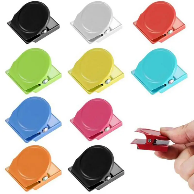 Magnetic Refrigerator Clip Metal Refrigerator Memos Display Clamp Multi-Purpose Holding Clip For School Home Work Area