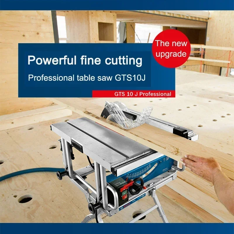 Table Saw GTS10J Multifunctional Woodworking Chainsaw Precision Push Table Saw Electric Wood Cutting Saw