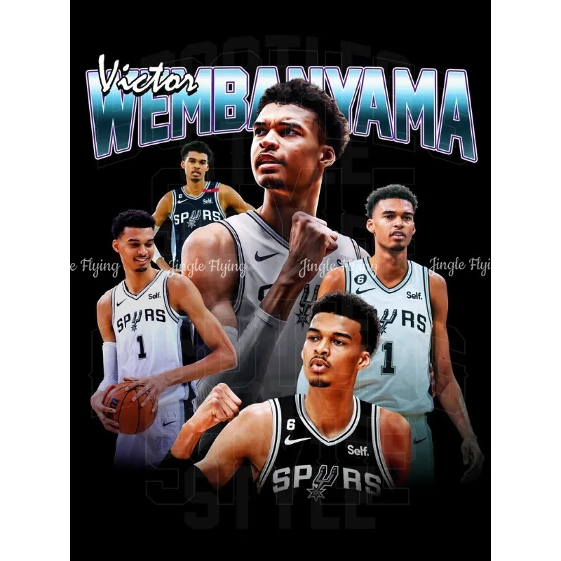 Wembanyama Men Women Vintage Shirt Bootleg T-Shirt Classic 90s Graphic Tee Gift For San Antonio Basketball Fan