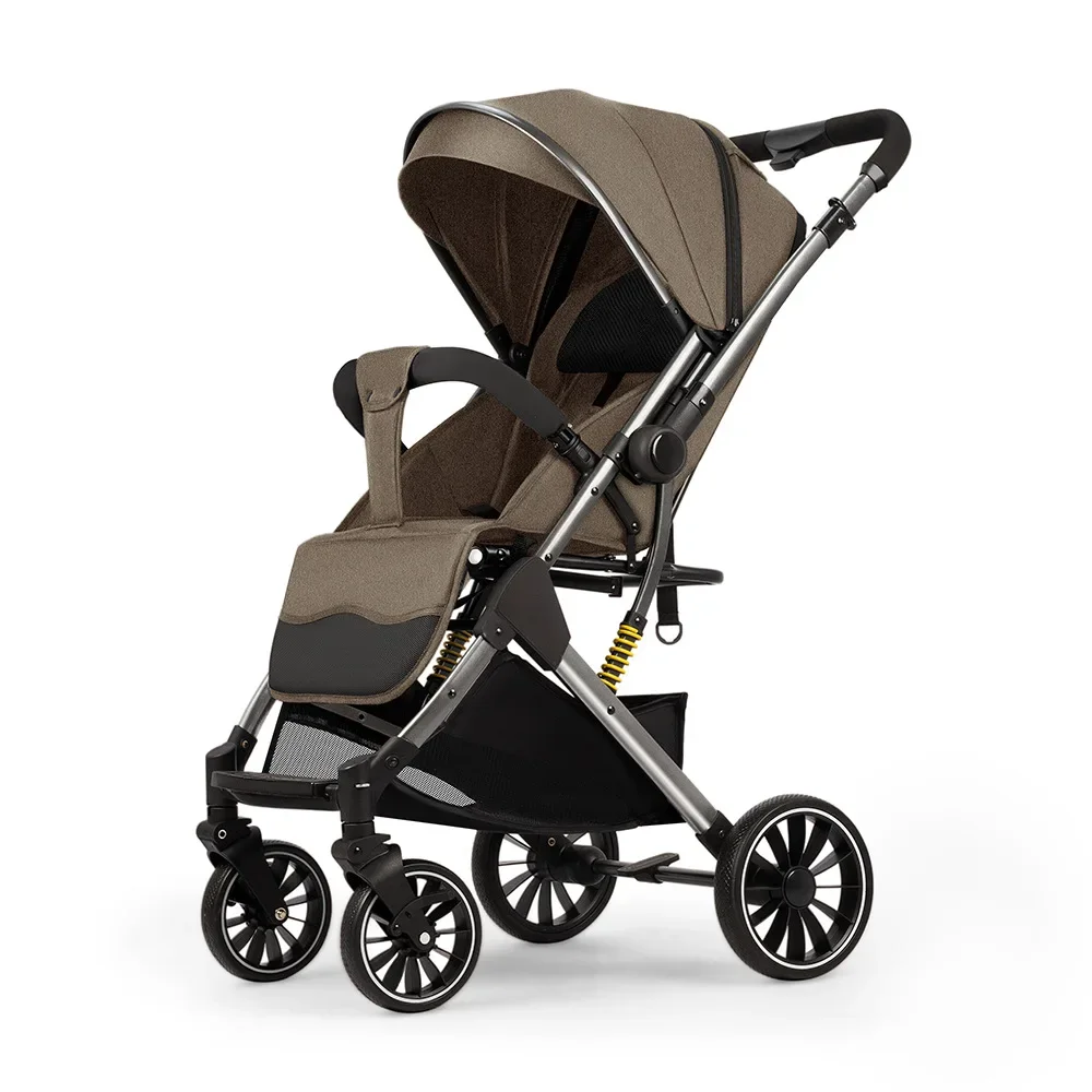 Portable Baby Stroller Newborn Baby Two-way Swivel Seat High Landscape Folding Travel Stroller Ultra-light Four-wheeled Stroller