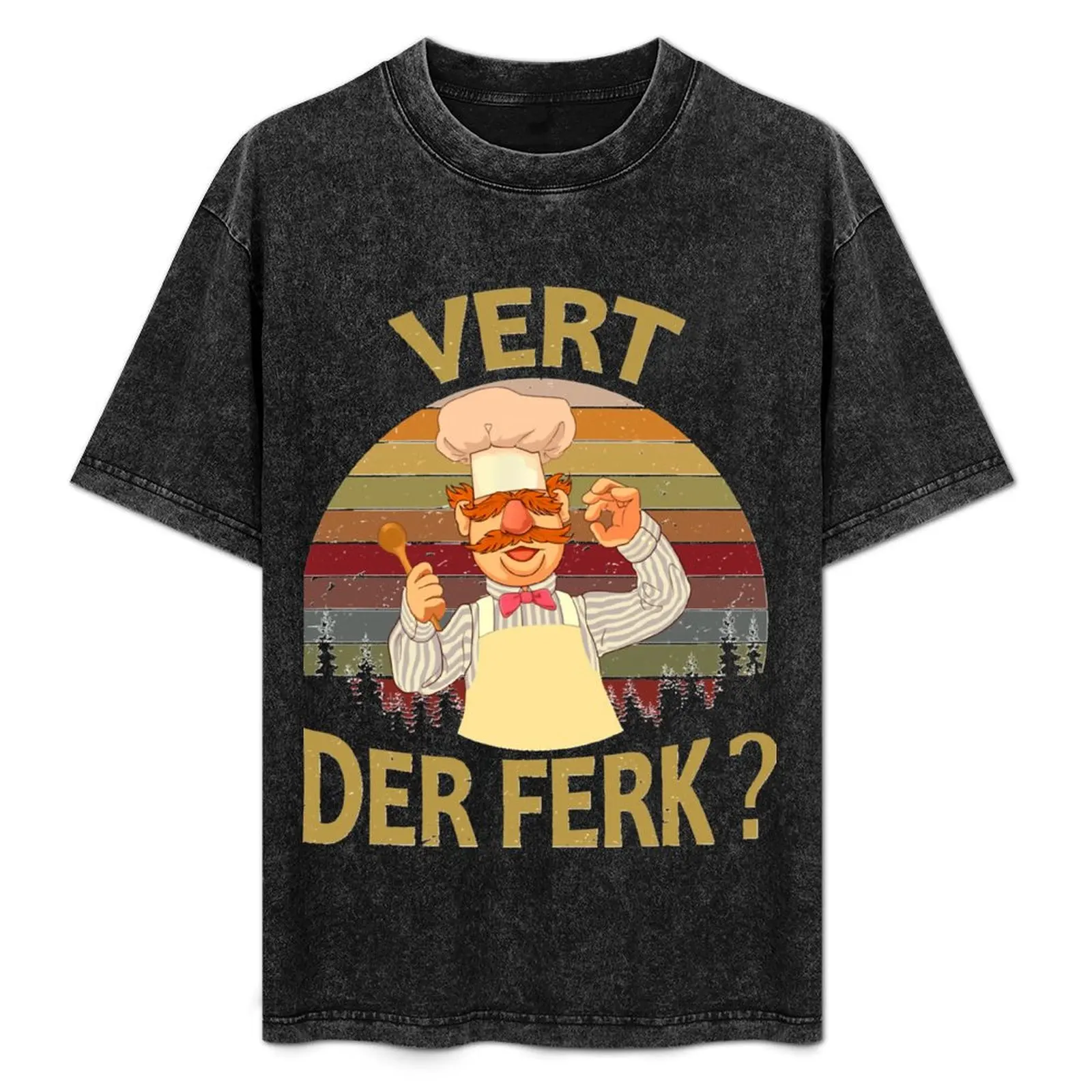 

Swedish chef vert der ferk retro T-Shirt Breathable Mesh Panel T-Shirt
