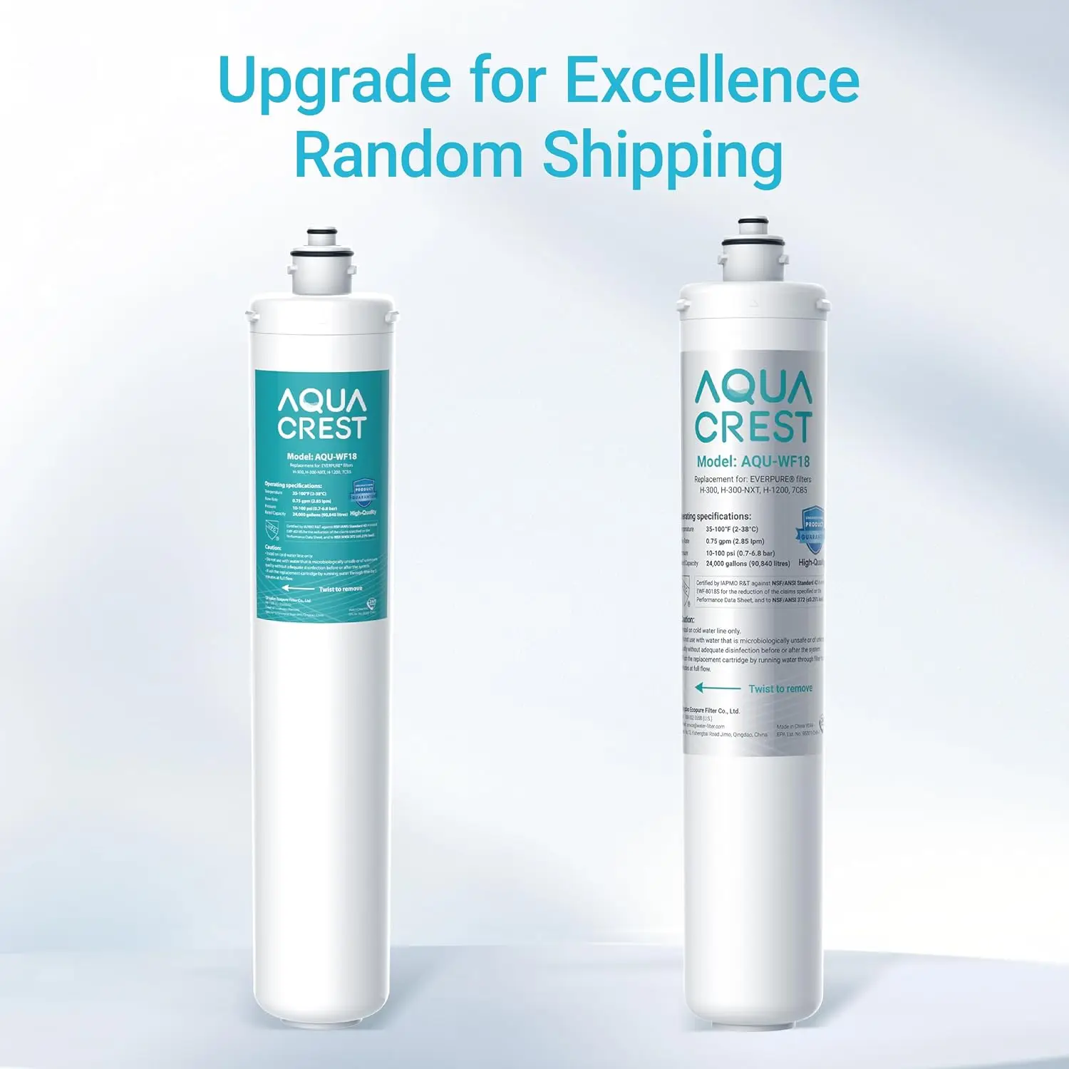 H-300 Water Filter Replacement for Pentair® Everpure H-300 (2) | Compatible with Everpure H-300, H-300-NXT, 7CB5, EV9270-71, EV9
