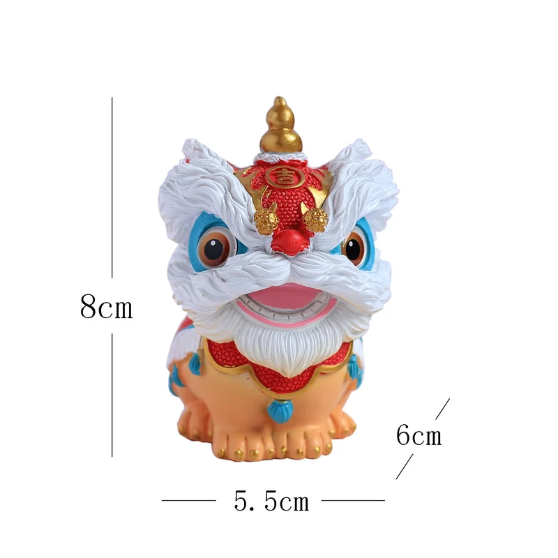 Lion apporte chance Figure ornement Souvenir Festival cadeau richesse thé animal de compagnie bureau mignon Mini Statue cadeau de vacances