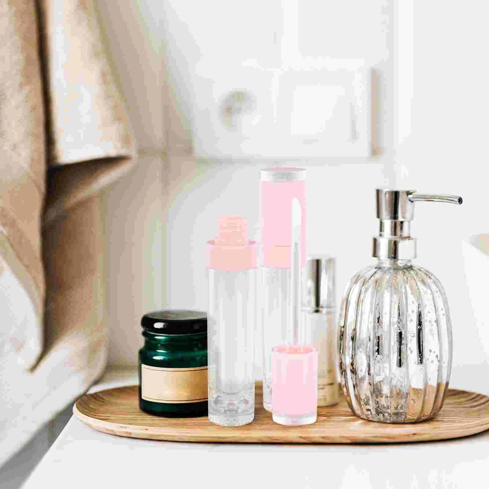 4 Pcs Empty Tube of Lip Gloss Lipsticks Small Tubes Dispenser Bottles Plastic Containers