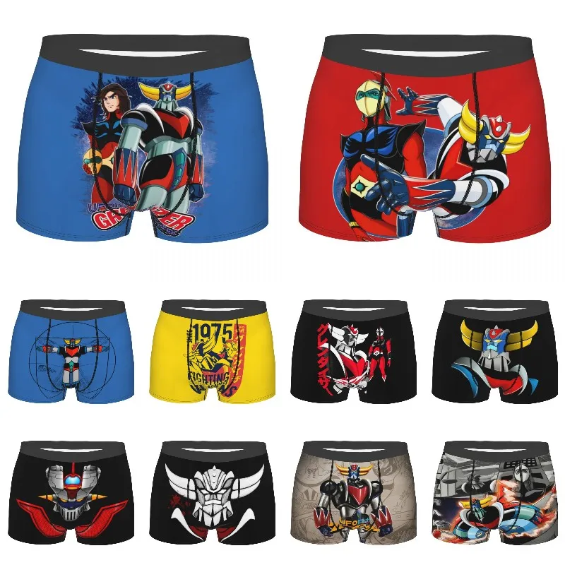 Goldorak Grendizer Actarus Underwear Men Sexy Printed Custom UFO Robot Goldrake Boxer Shorts Panties Briefs Soft Underpants