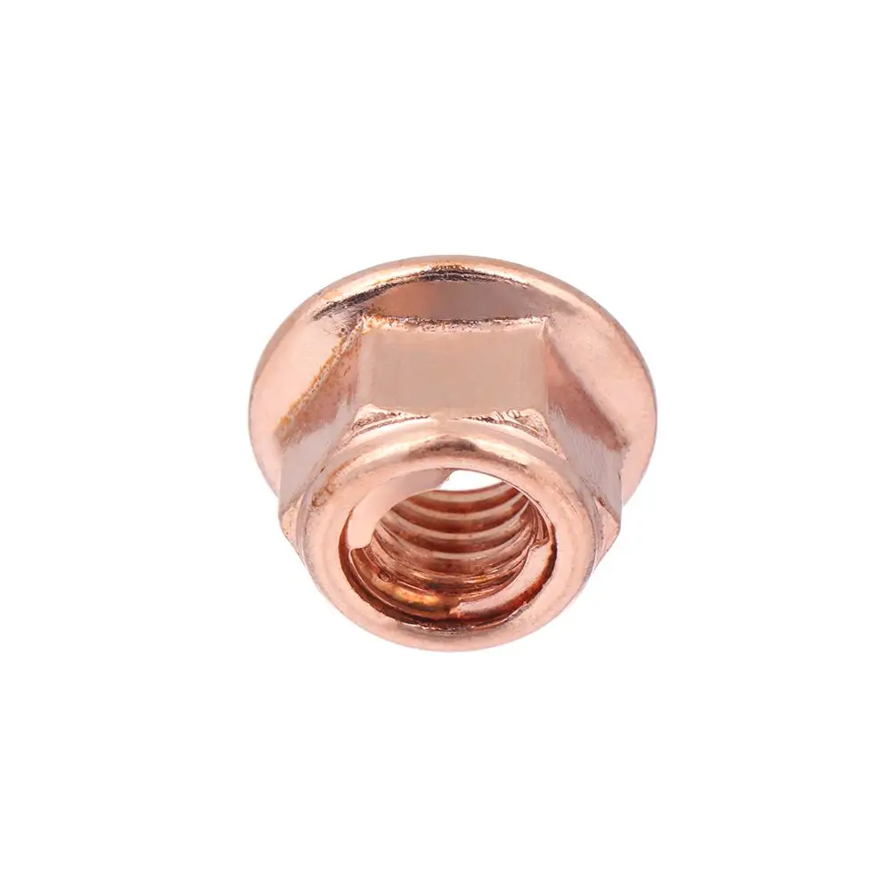 12Pcs High Quality High Temperature Nuts M8 Copper Flashed Exhaust Manifold Nut 8mm Nuts High Temperature Nuts