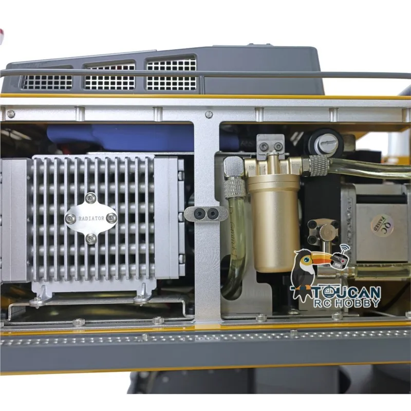 متوفر في المخزون 1/14 K970 100S Pro Kabolite حفارة هيدروليكية للتحكم عن بعد RC حفار نموذج نهائي لعبة الطوقان لهدايا الصبي