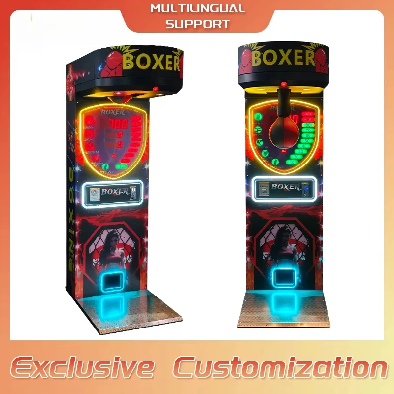 2025 New Upgrade Boxing Trainer Arcade Game Machine Electronic Counting Punching Target LED Light Realistic Plastic Iron English - view 3