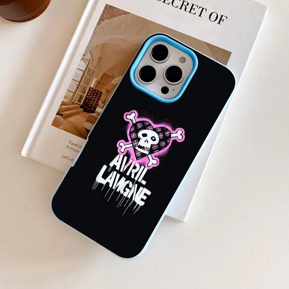 

Avril Lavigne Jelly Double layer Light Blue Mobile Phone Case for iPhone 17 16 15 14 13 12 11 Air Pro Max Plus Protective