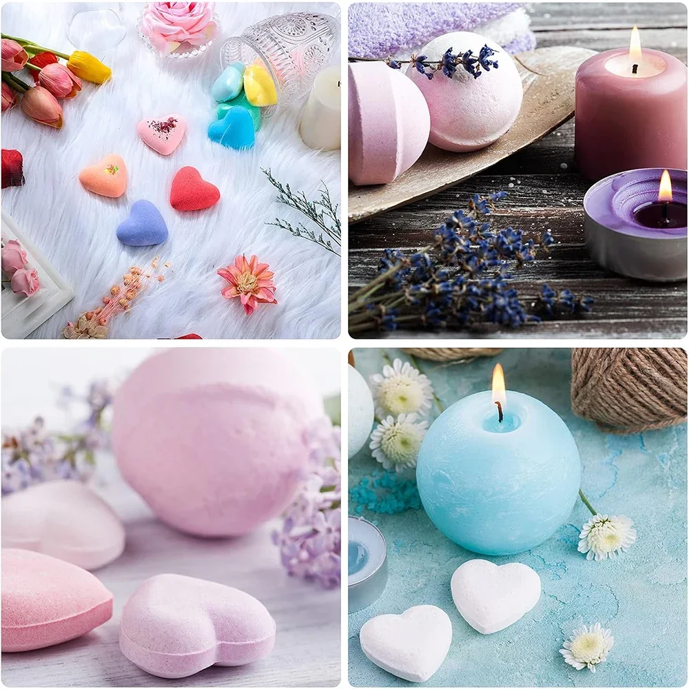 4PCS/Set Bath Bomb Molds Aluminum Alloy Ball Sphere Soaps Candle Cake Baking Mold for Craft DIY Handicrafts Making Supplies