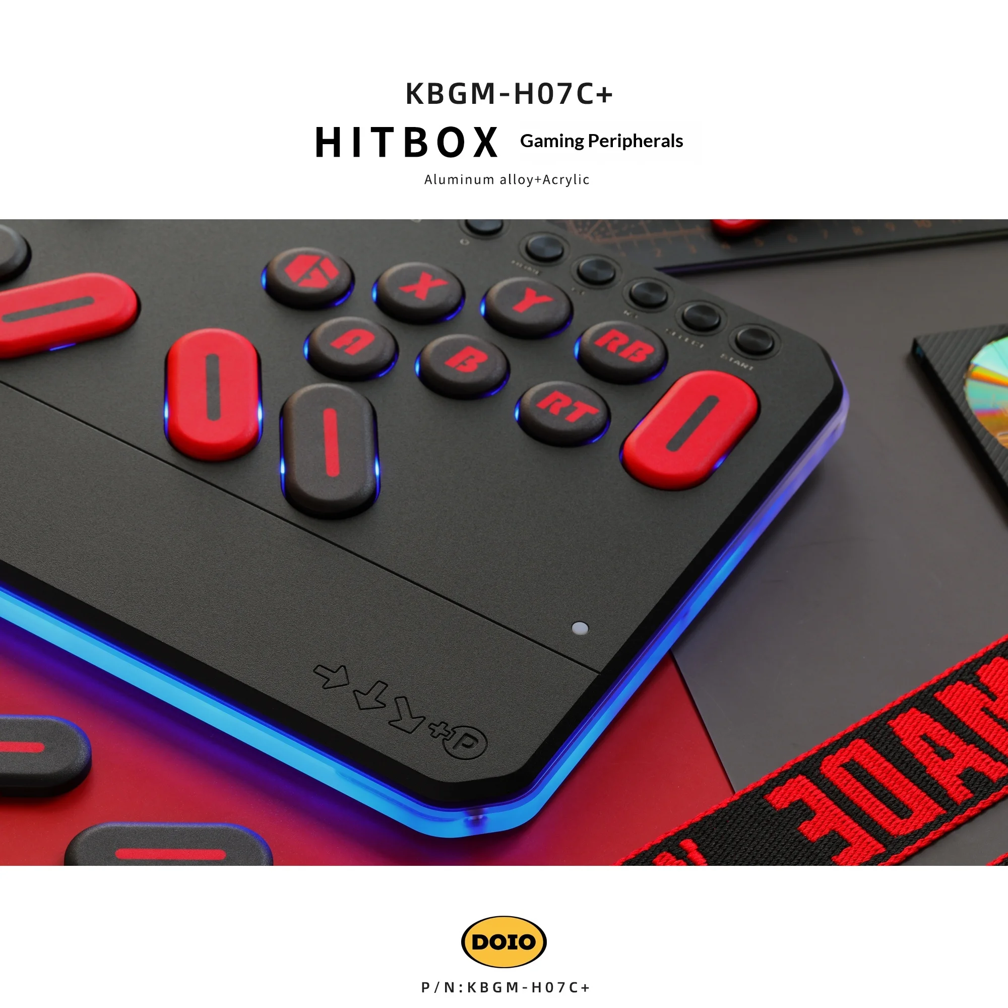 DOIO KBGM-M01-HE OSU DJMAX Muse Dash EZON Mini Portable Audio Playstation Short Magnetic Switch Aluminum Mechanical Keyboard view 2
