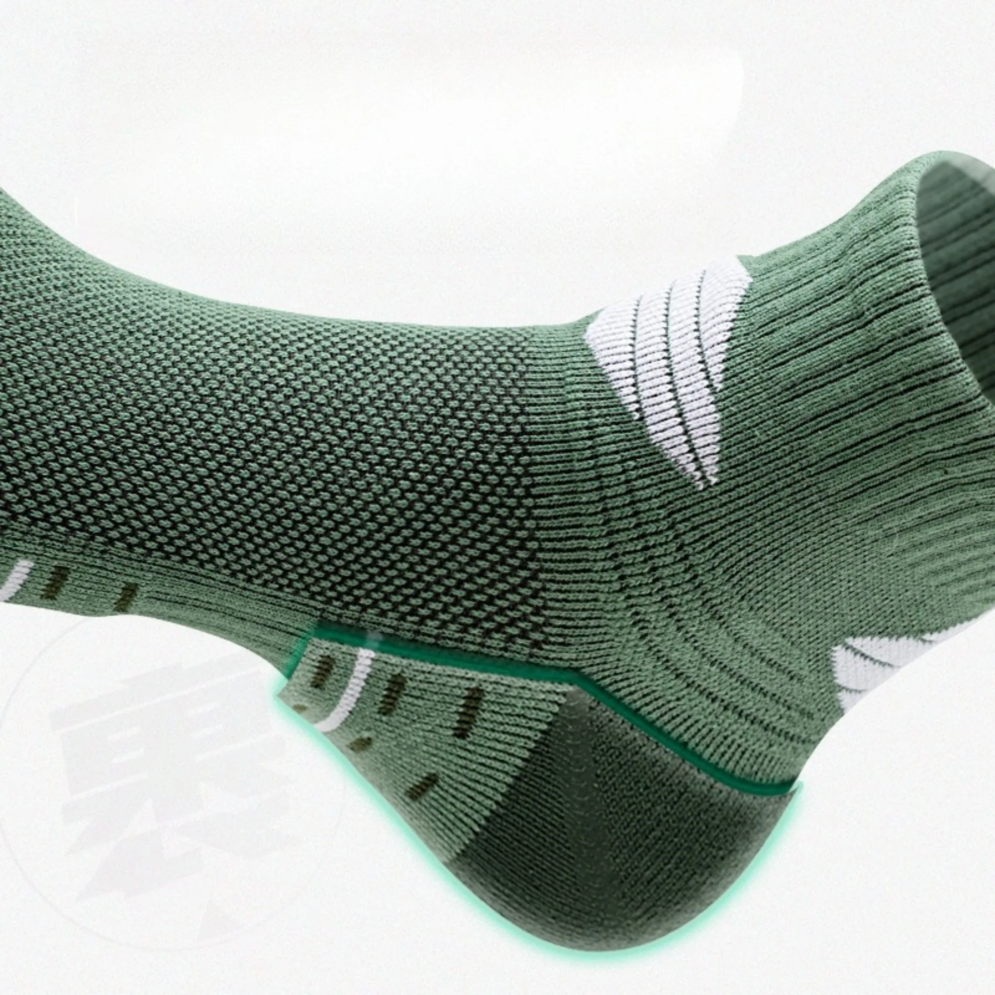 1/2Pairs Men Professional Marathon Running Socks Thick Cushioned Crew Socks Shock Absorbing Basketball Outdoor Sports Socks