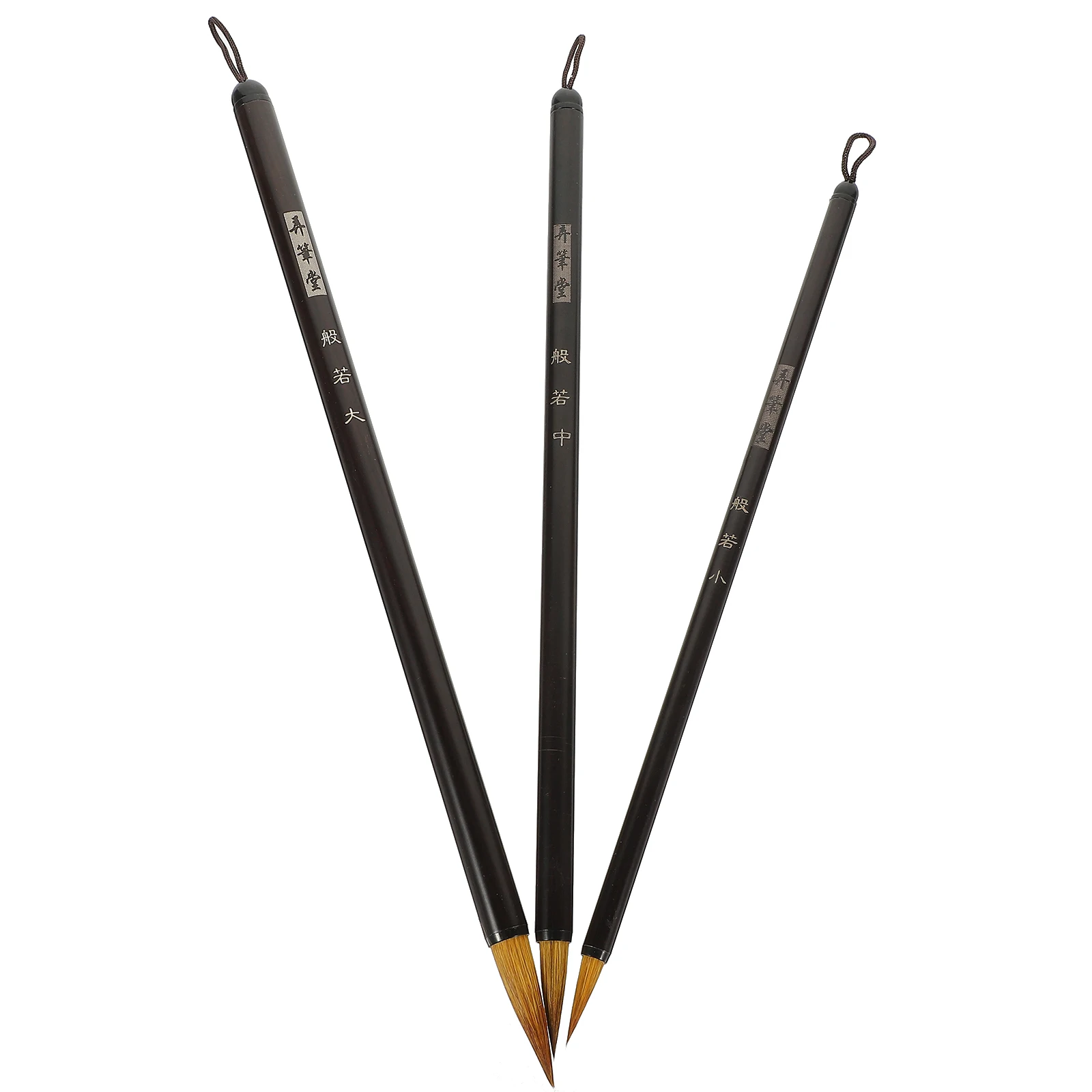 3pcs Traditional Calligraphy Calligraphy Set Brush Pen Wolf Hair Fine Tip Regular Script Writing Painting Brush For