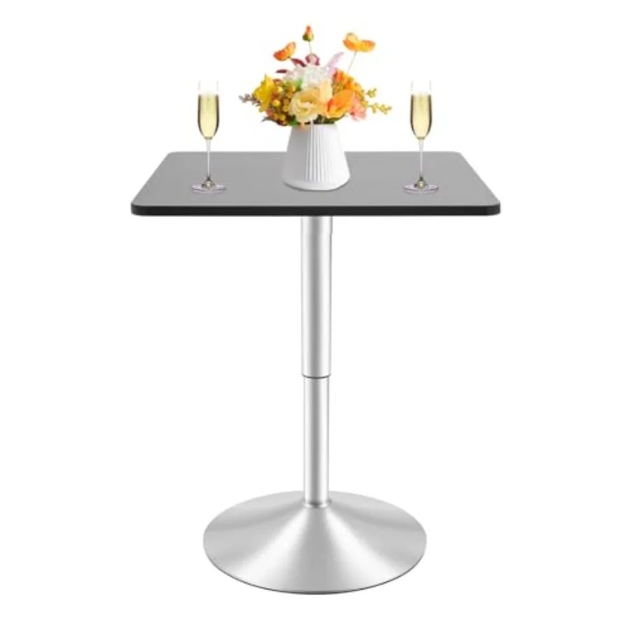 

Вращающийся квадратный барный стол с регулировкой высоты, поворот на 360 градусов, для столовой, бистро, кафе, домашнего бара