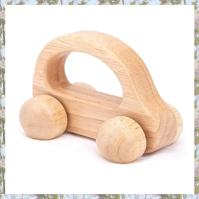 T84C-2 Stuks Baby Houten Auto Vroege Onderwijs Baby 0-6-12 Maanden Peuter 1-3 Jaar Oud Hout jongens Neutraal Decor