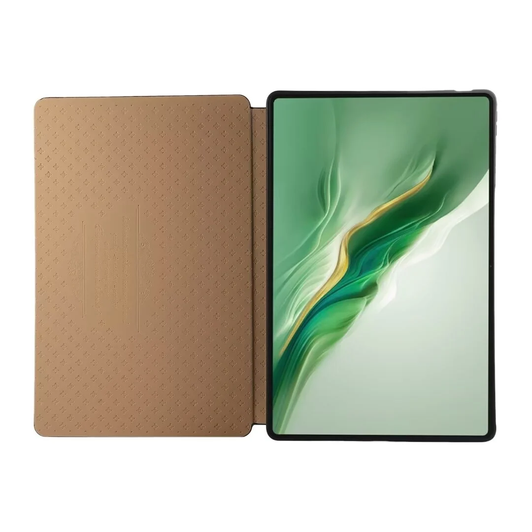 Printed Case For Huawei Honor MagicPad 2 12.3 2024 TPU Back Stand Cover With Card Pockets Shockproof Shell Luxury PU Leather 2