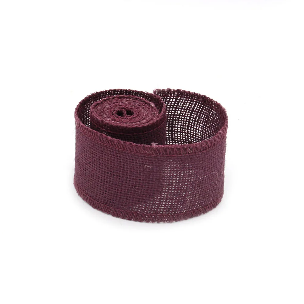 الأرجواني 2 متر الجوت الخيش الشريط لفة الألياف الطبيعية لزينة عيد الميلاد يلتف اكاليل DIY بها بنفسك مشاريع الجوت الخيش الشريط