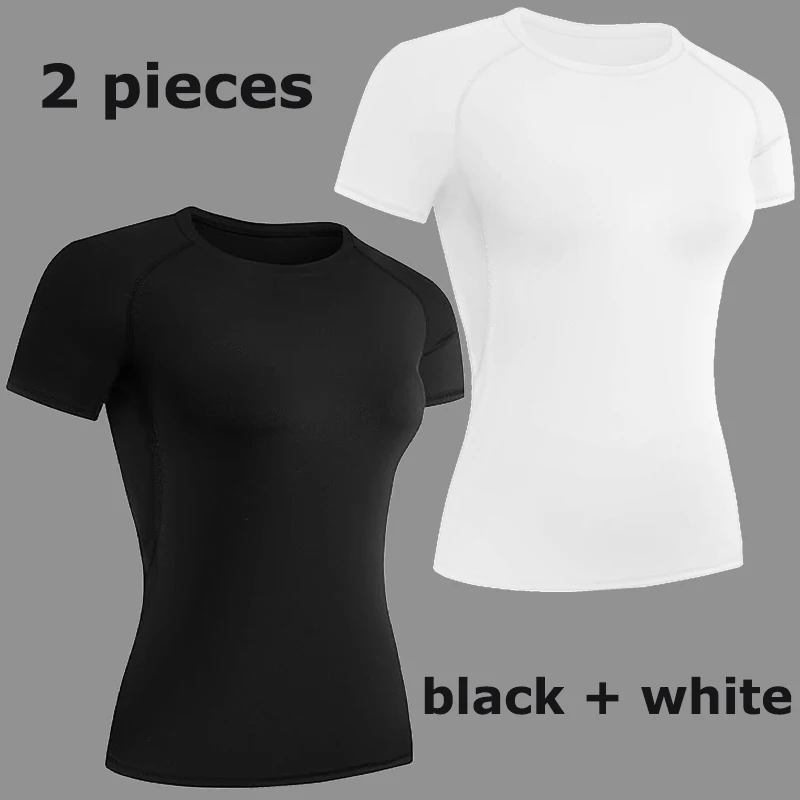 Compression Shirt Short Sleeve Athletic Yoga