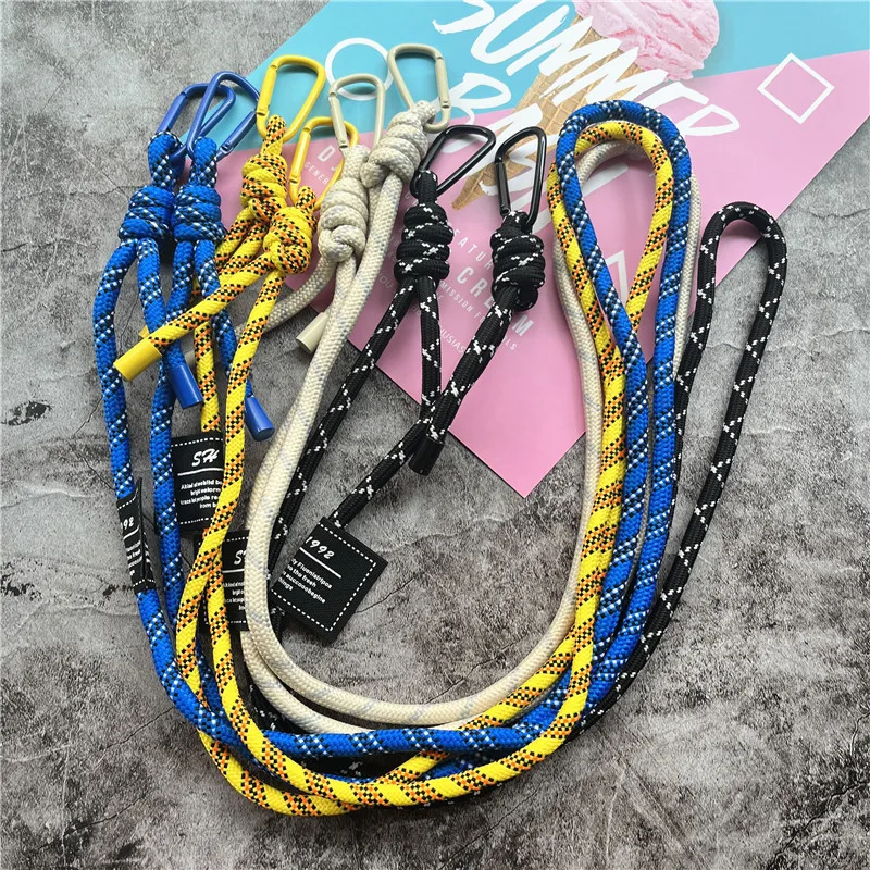 Strips Metal Keyring Lanyard Contrast Color Landyard Trousers Decoration Strap Backpack Pendant Rope Premium Keychain Strap