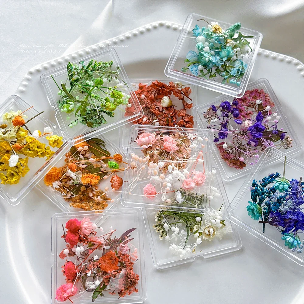 

1Box Nail Art Dried Flower Colored Petals Charm Decorations Uv Gel Dried Petalfor Nail Decoration Accessories Mixed Material Diy