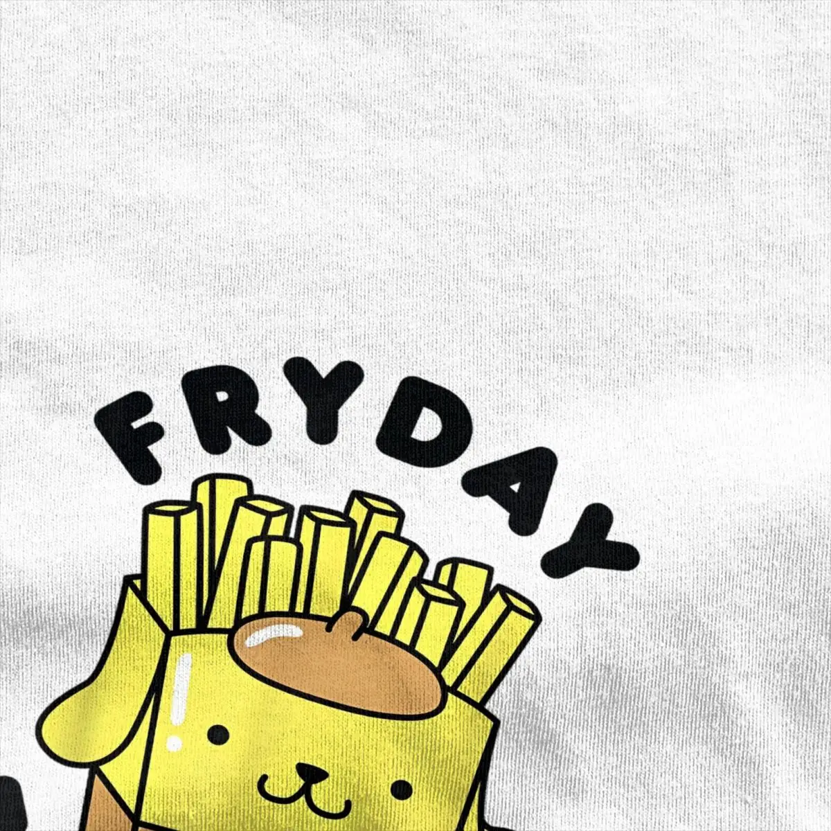 Pom Pom Purin French Fries Fryday Friday Everyday Cotton T-Shirts Hip Hop Tshirt for Men's Casual Casual Short Sleeve Top Tees