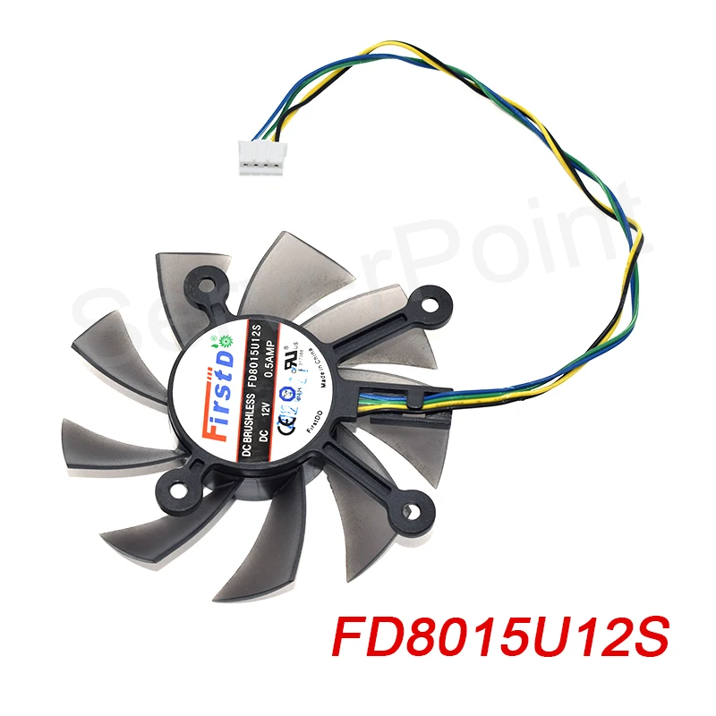 10 PCS Graphics Video Card Cooling Fan FD8015U12S DC12V 0.5A 4PIN Cooler Fan 75MM For ASUS GTX 560 GTX550Ti HD7850 Refurbished