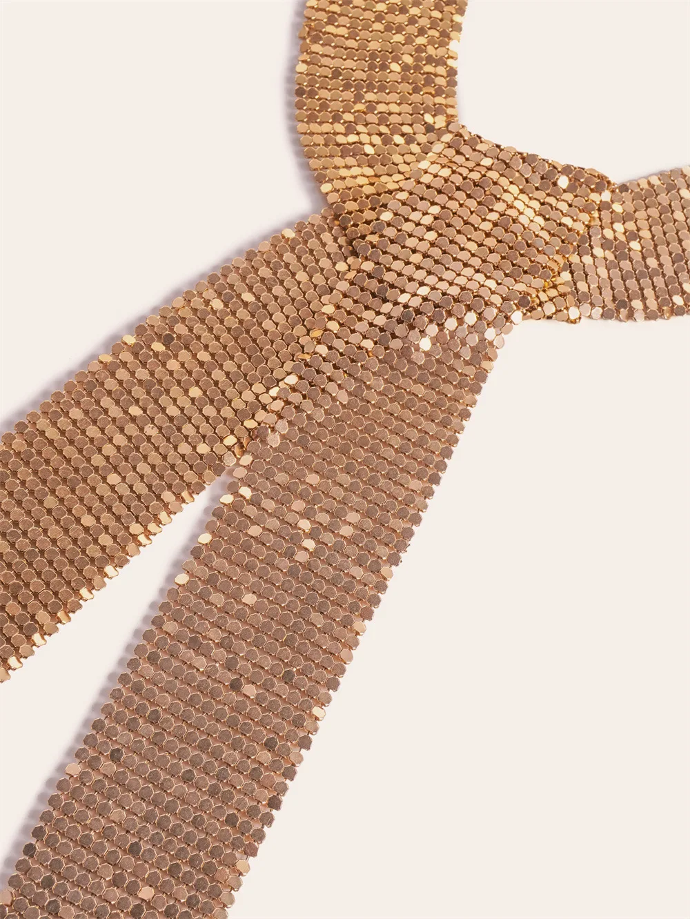 Damen Punk Aluminium Legierung Pailletten Krawatte Kette Anhänger Halsband Lange Dünne Hals Kragen Halsketten Schal Schal Sexy Mode Schmuck – Detail 19
