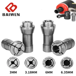 3mm/6mm Collet Chuck adaptörü için pnömatik kalıp taşlayıcı kırpma oyma makinesi sıkma Collet Chuck yedek parçalar