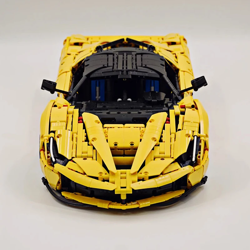 Conjunto de juguetes DIY MOC- 194680   Bloques de construcción de modelo de coche Super Sprots técnicos amarillos, regalos de cumpleaños y Navidad para niños
