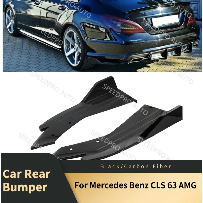 

Rear Bumper Spoiler Lips For CLS 63 AMG Splitter Diffuser Scratch Protector Trims Side Skirt Extension Body Kit Black