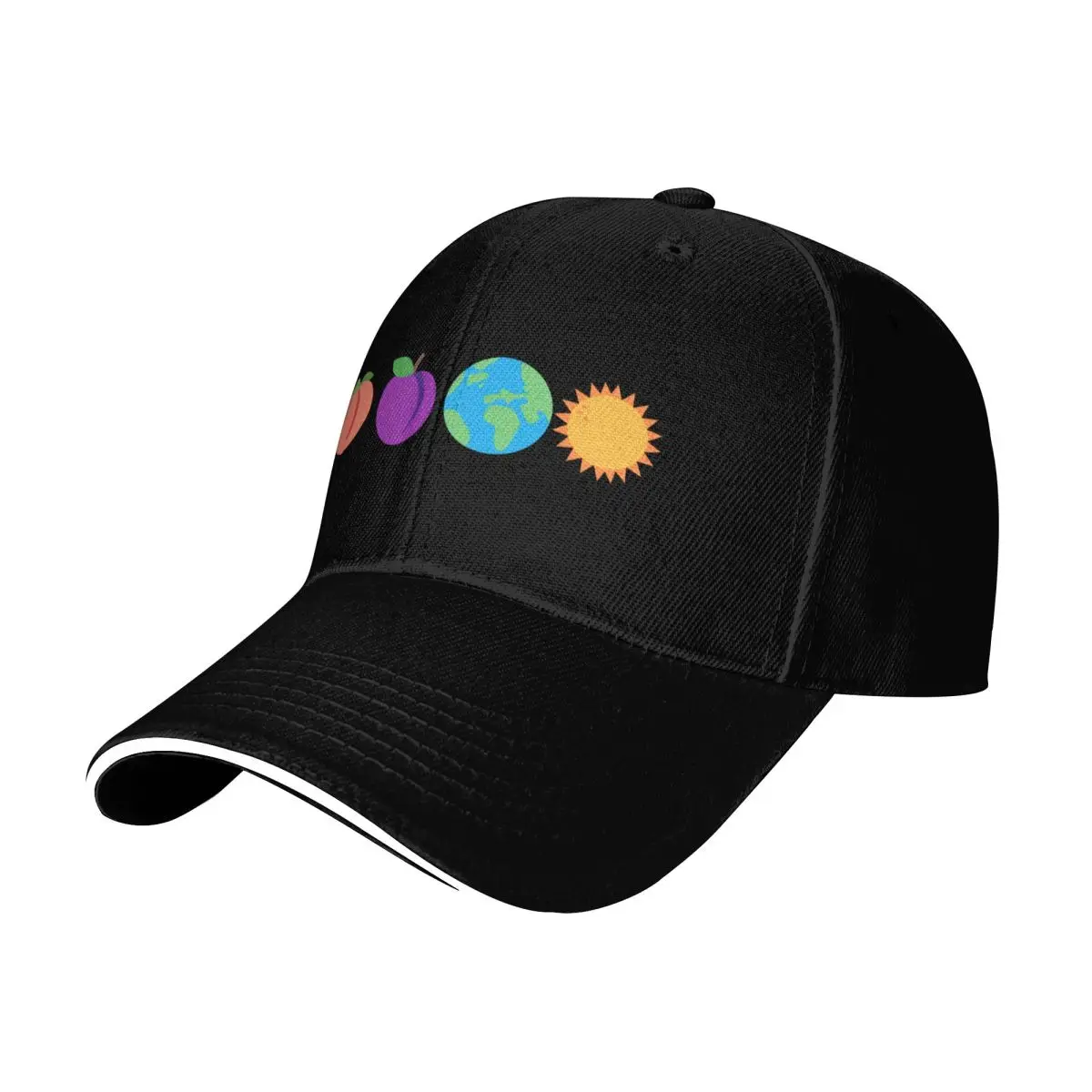 The front bottoms peach Baseball Cap Breathable Mesh Back Adjustable Buckle Closure Moisture Wicking Quick Dry