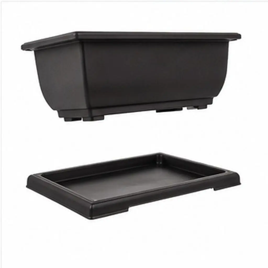 Plastic Flower Pot Modern Simple Design Lightweight Gardening Pot with Tray for Indoor Outdoor Plants Succulent Planter