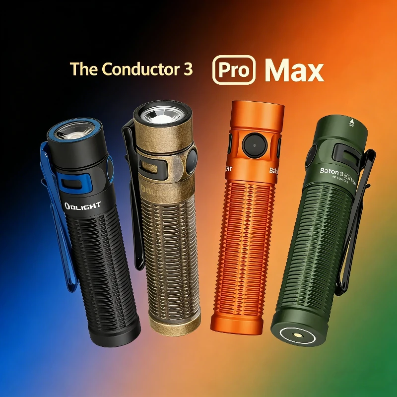 

Фонарь Olight Baton 3 Pro Max, 11,4 см, из алюминиевого сплава, с широким лучом, для улицы, с ультрадолгим сроком службы батареи, EDC-фонарь