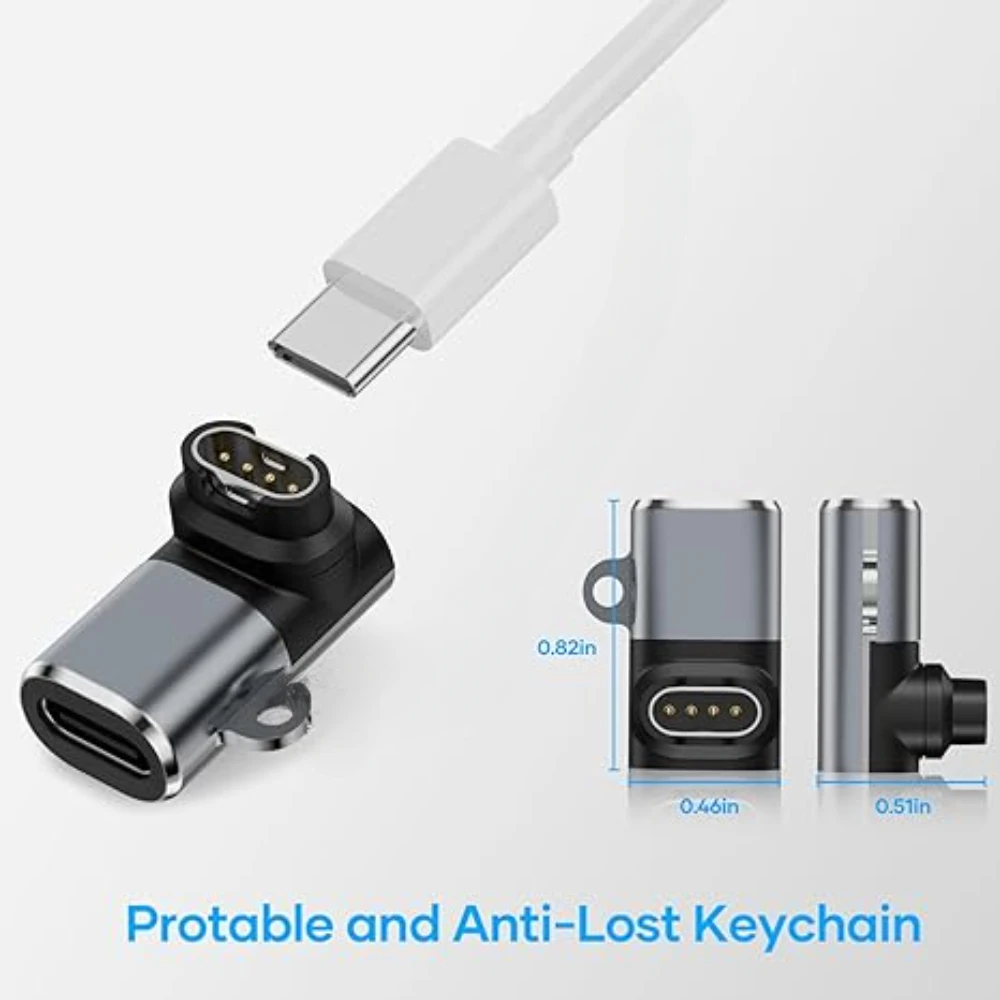 ใช้งานร่วมกับ Garmin Instinct 2, 2S, 2X, Garmin Venu 3, 2 Plus, 2S, SQ USB อะแดปเตอร์ชาร์จสมาร์ทวอทช์