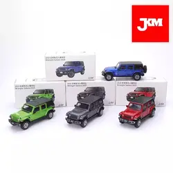 JKM 1/64 Jeep Wrangler Sahara 2019 Die-casting Off-road  Layout Brinquedo Infantil Alloy Diecast Model Car Toy Collection Gift