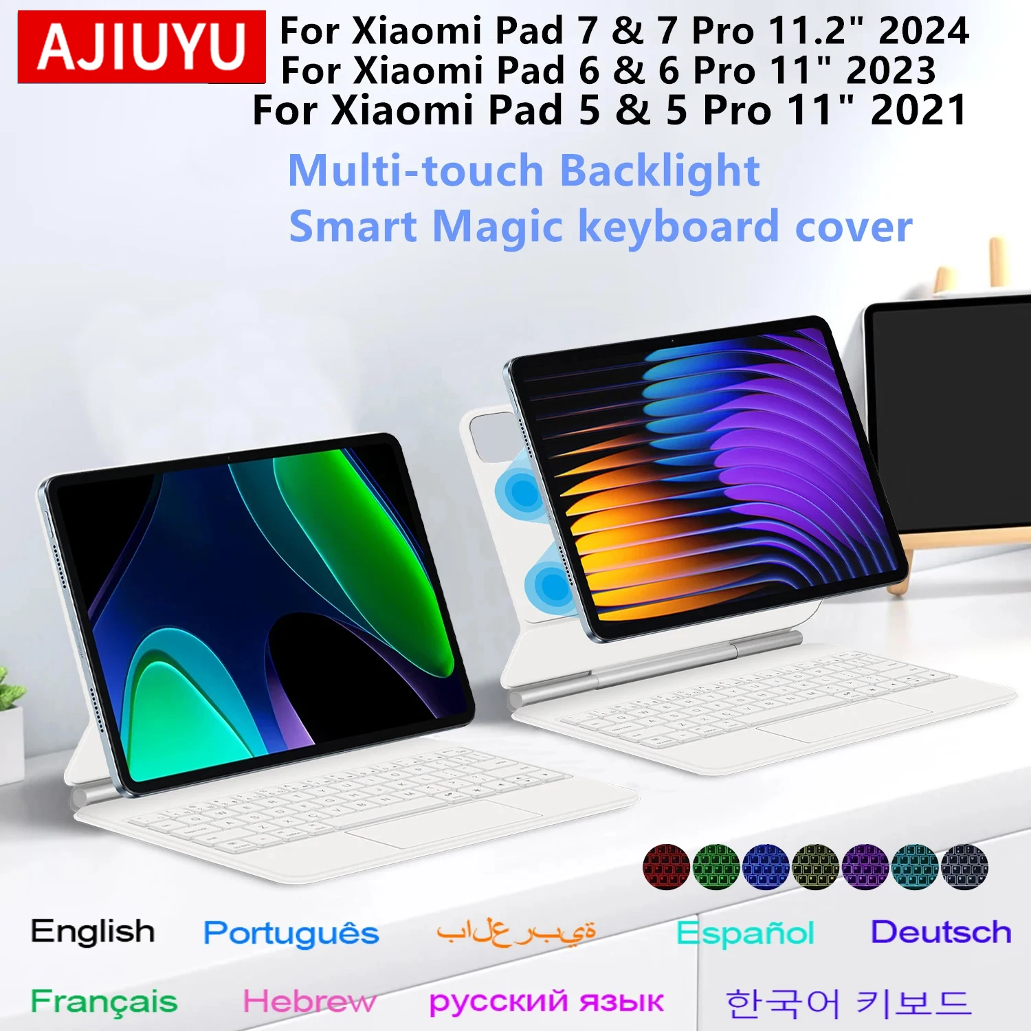 

Magic Keyboard for Xiaomi Pad7 Pad 6 7 Pro Case for Xiaomi Mi Pad 5 6 7 Pro 11" 11.2 inch Tablet Smart Magnetic Book Cover Folio