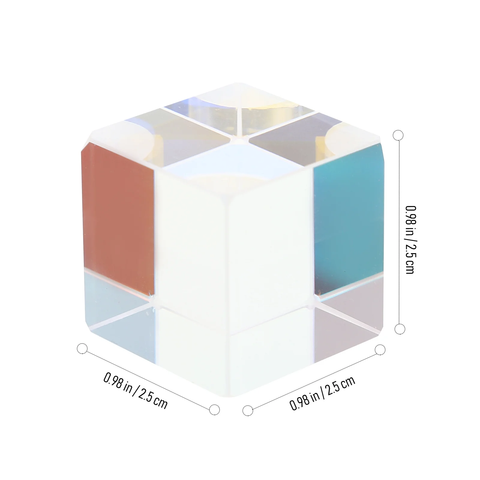 繊細な光学プリズムキューブ物理実験ツールステンドグラスパネル写真撮影教育学習装飾用
