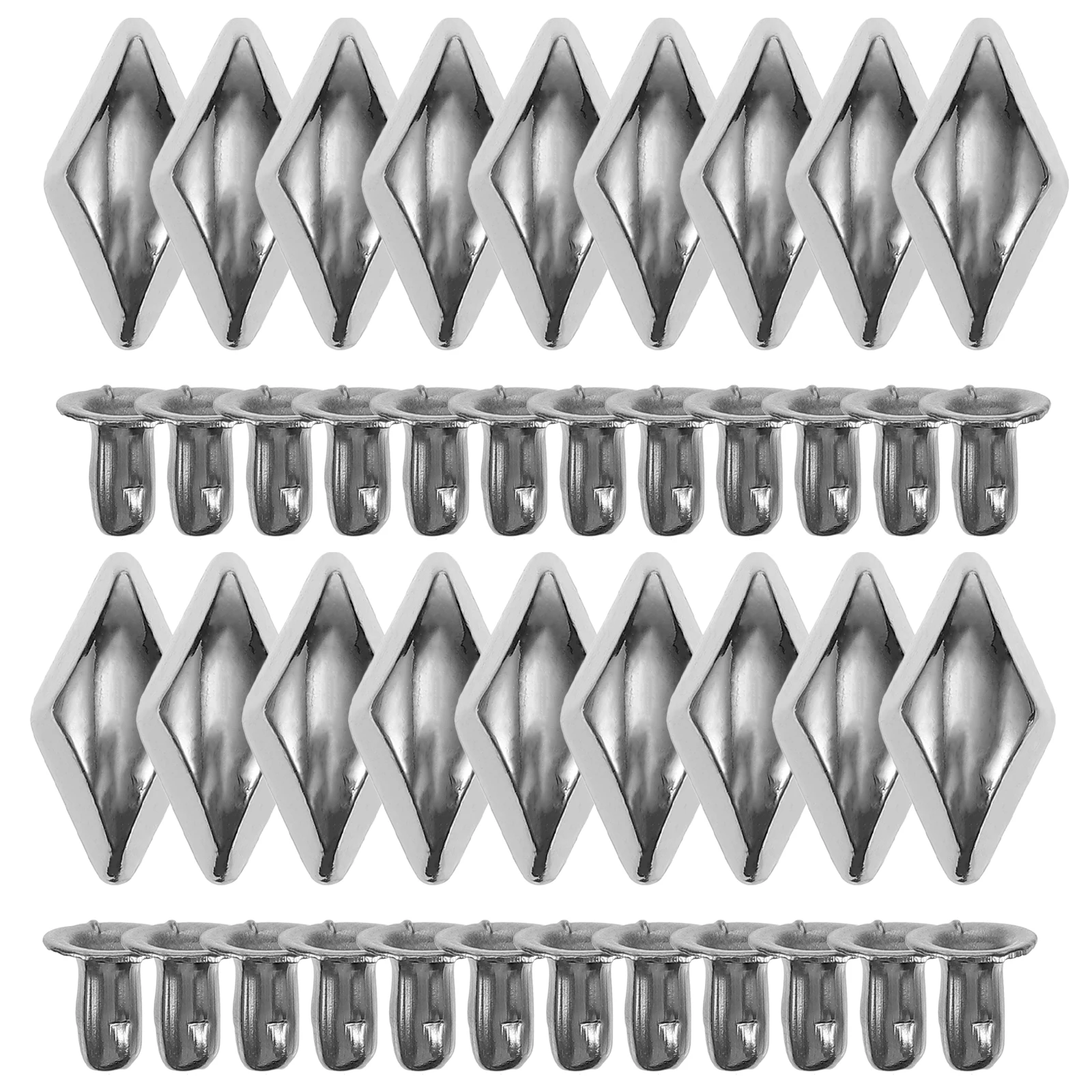 

30 Pcs Alloy Rivets Simple Silver DIY Bag Buttons Fastener Clasps Accessories Craft Decorative Shoes Belt