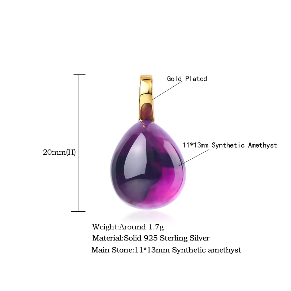 ALLNOEL Natuur Kristallen Kettingen Hanger Snoep Kleur 925 Sterling Zilver Voor Vrouwen Ingelegde Waterdruppel Hanger Fashion Party Gift