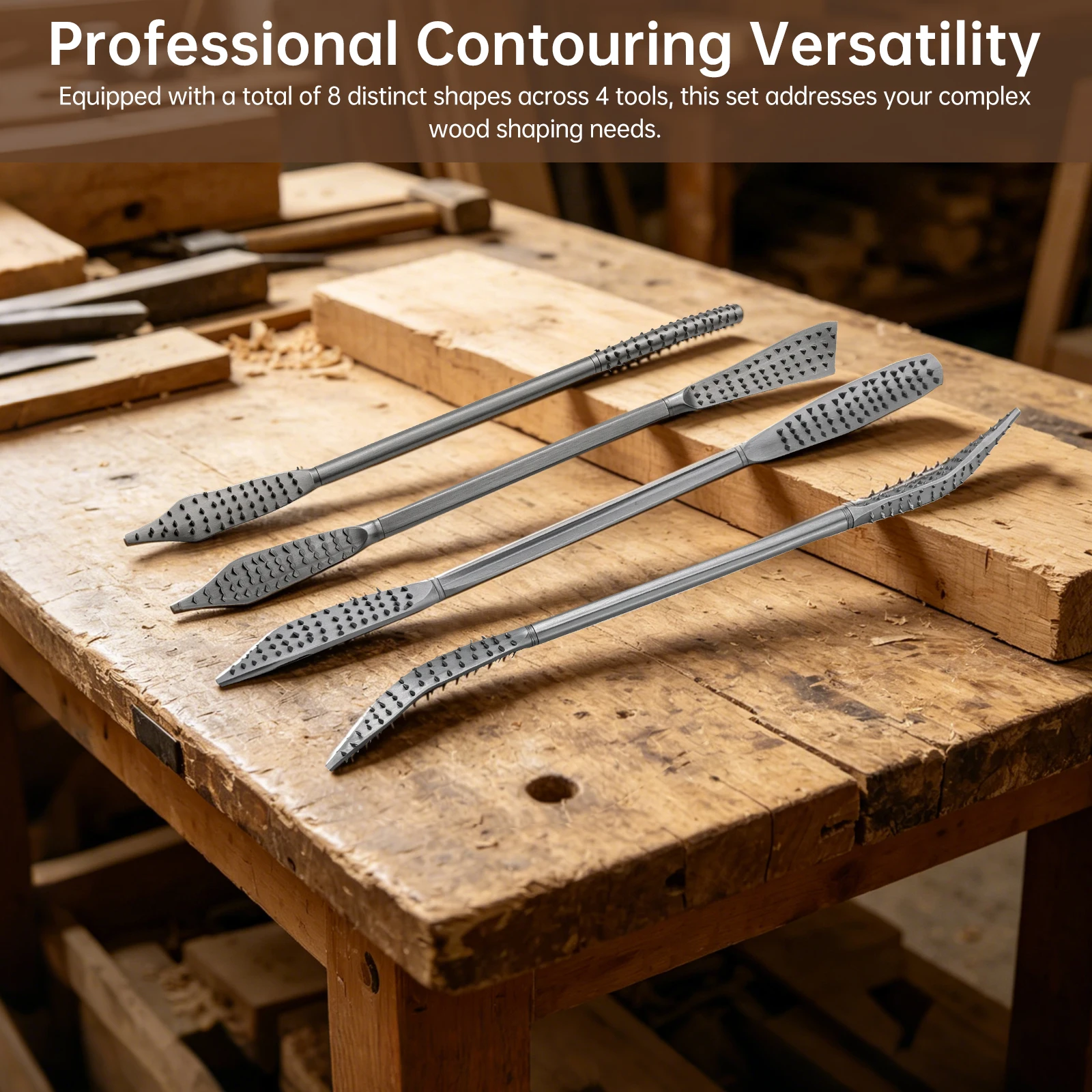4 Adet Çift Uçlu, Eğri Profil  - Woodworking Files And Rasps incelemesi ve fiyatı