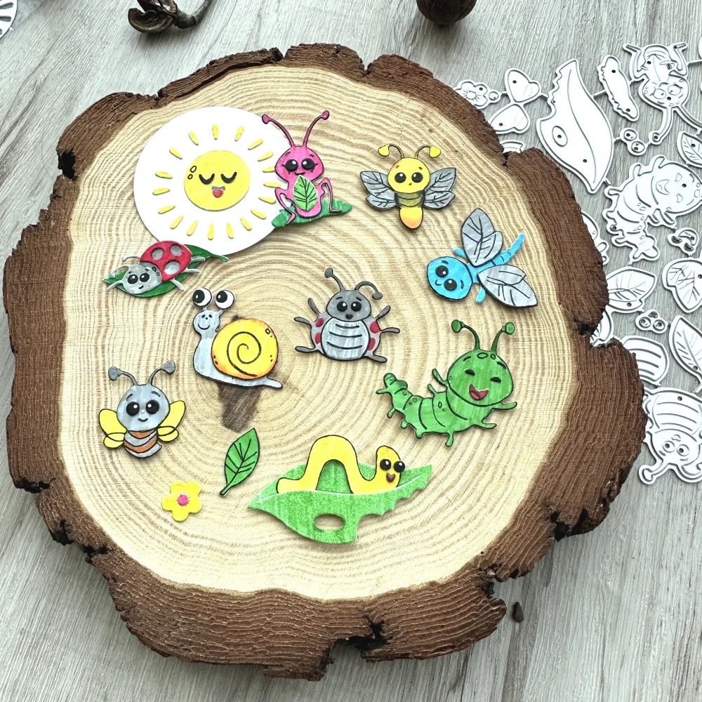

2025 Insect Snail Series Metal Cutting Dies for DIY Scrapbook Embossed Handcraft Paper Card Craft Template Supplies Decoration