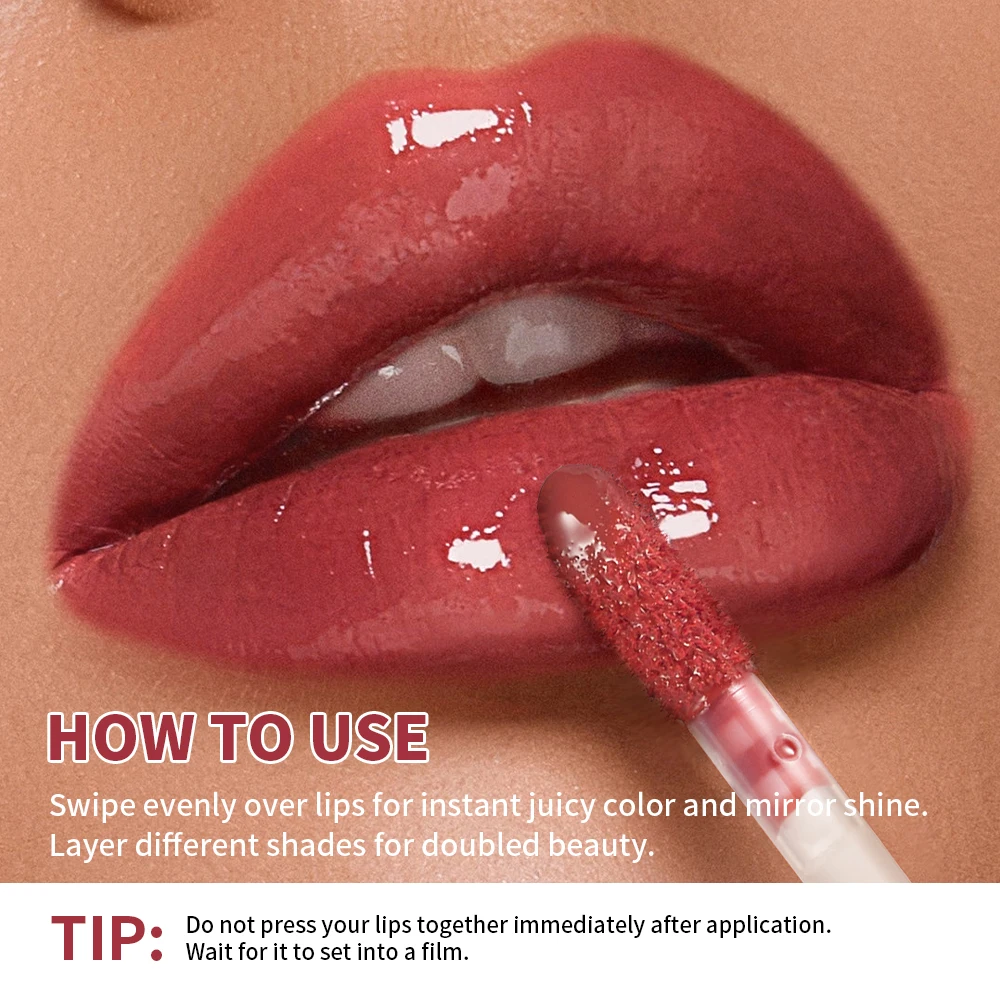 Lakerain Lip Glow Tint Juicy Lip Gloss Długotrwały Nawilżający Gładki Błyszczyk do Ust w Kształcie Soku Wodoodporna Pomadka do Ust Kosmetyki do Pielęgnacji Skóry Ust