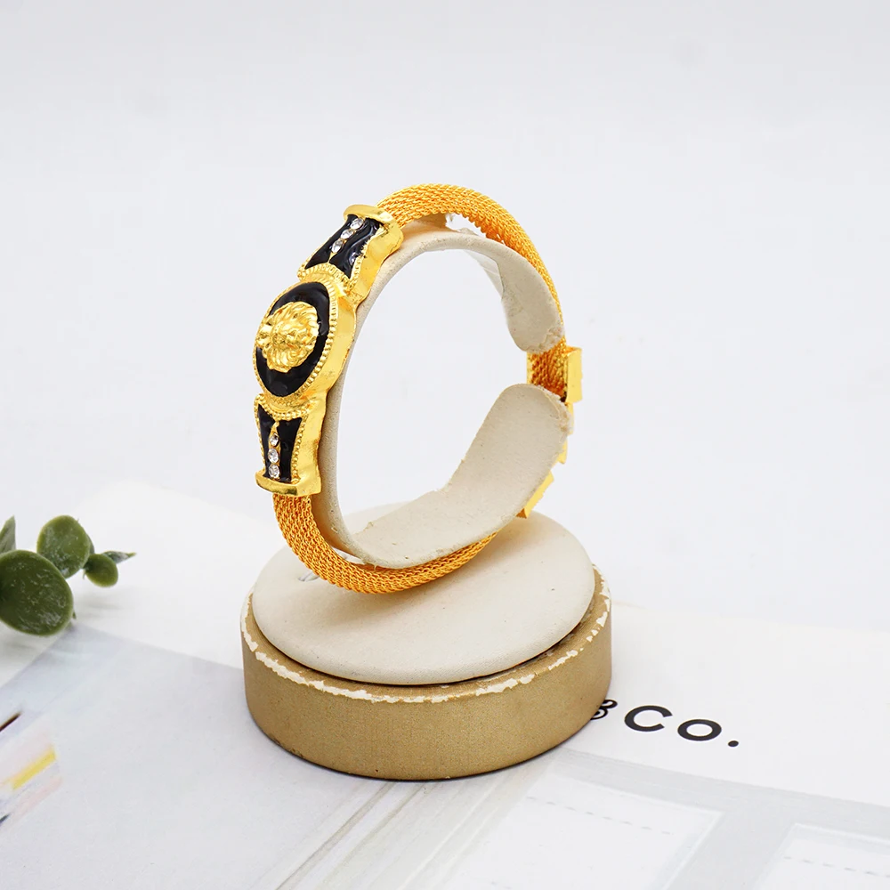 Fashion animal lion head gold plated jewelry set women\'s banquet wedding bride necklace set accessories